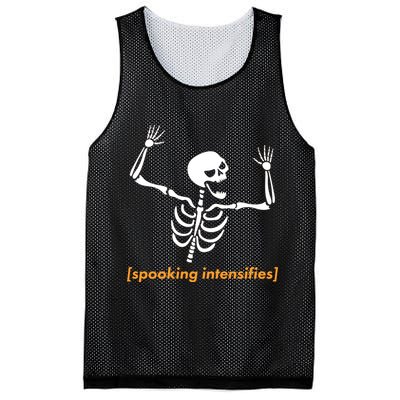Spooking Intensifies Scary Skeleton Meme Mesh Reversible Basketball Jersey Tank
