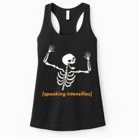 Spooking Intensifies Scary Skeleton Meme Womens Tank Top