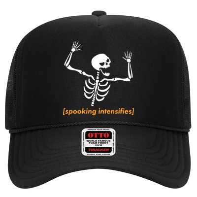 Spooking Intensifies Scary Skeleton Meme Trucker Hat
