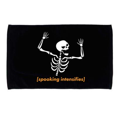 Spooking Intensifies Scary Skeleton Meme Microfiber Hand Towel