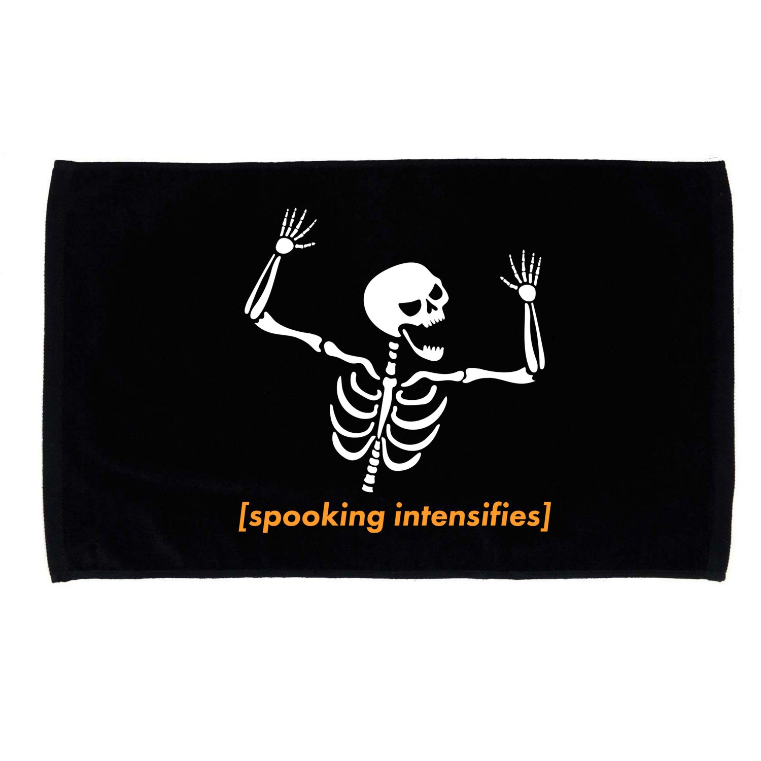Spooking Intensifies Scary Skeleton Meme Microfiber Hand Towel