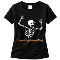Spooking Intensifies Scary Skeleton Meme Womens T-Shirt