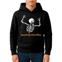 Spooking Intensifies Scary Skeleton Meme Kids Hoodie