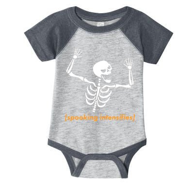Spooking Intensifies Scary Skeleton Meme Infant Baby Jersey Bodysuit