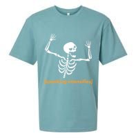 Spooking Intensifies Scary Skeleton Meme Sueded Cloud Jersey T-Shirt