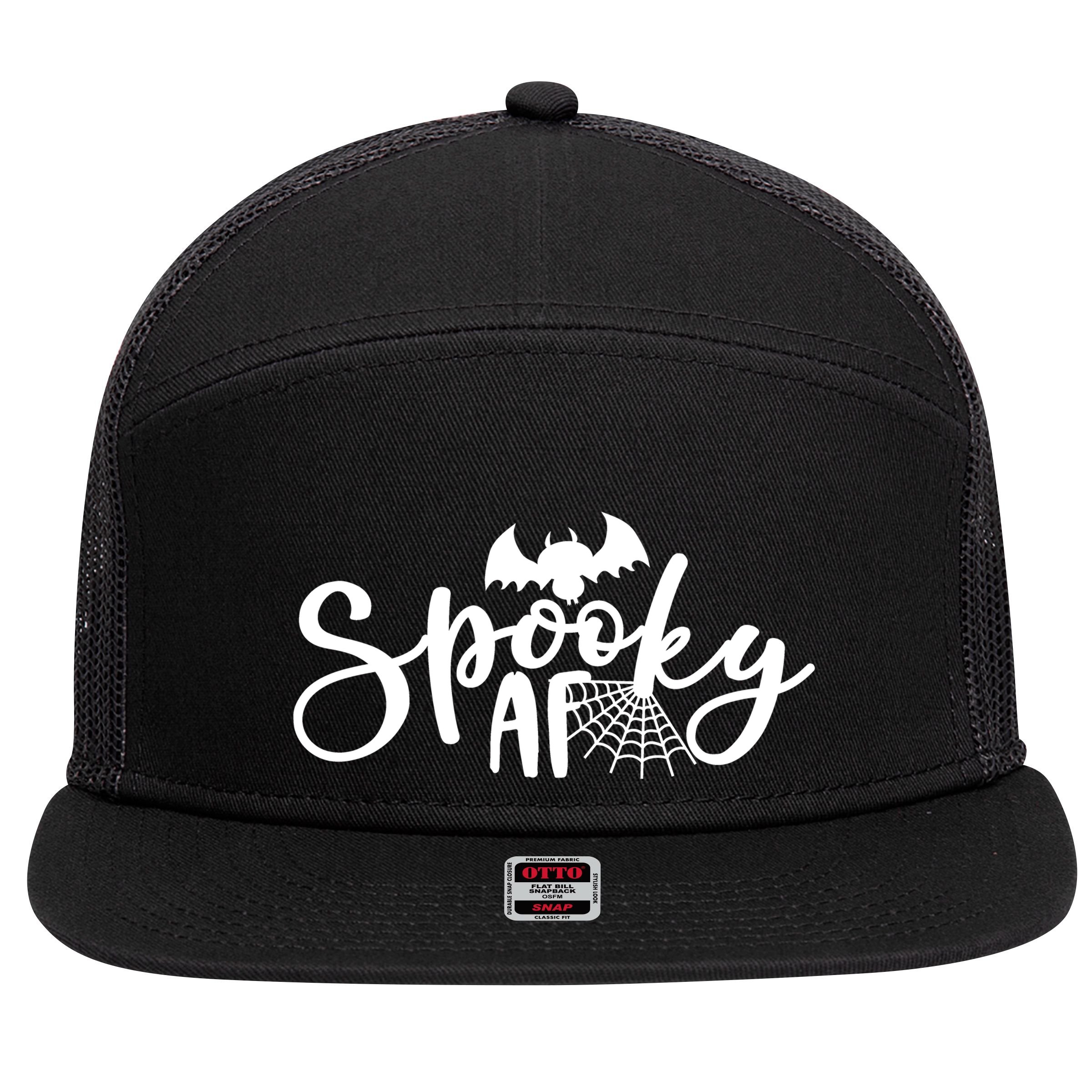 Spooky AF Cute 7 Panel Mesh Trucker Snapback Hat