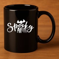 Spooky AF Cute 11oz C Handle Ceramic Mug