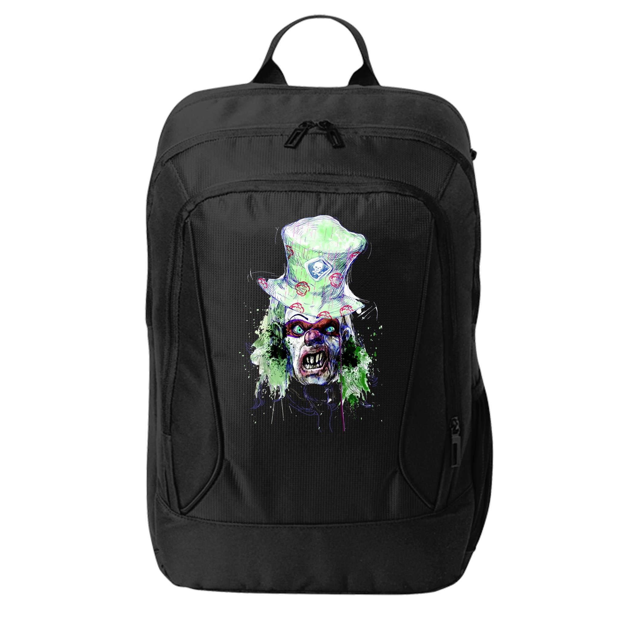 Spooky Clown Face City Backpack