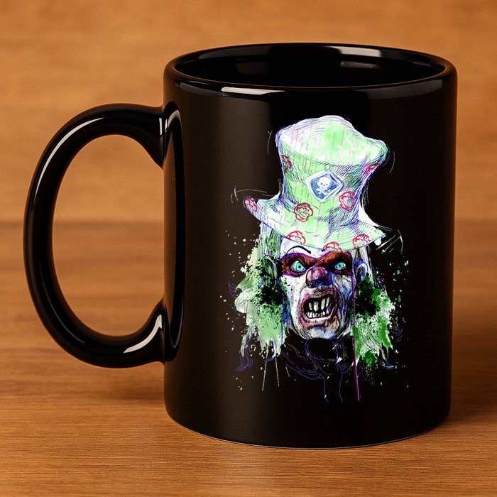 Spooky Clown Face 11oz C Handle Ceramic Mug