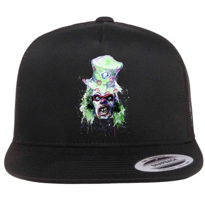 Spooky Clown Face Flatbill Hat