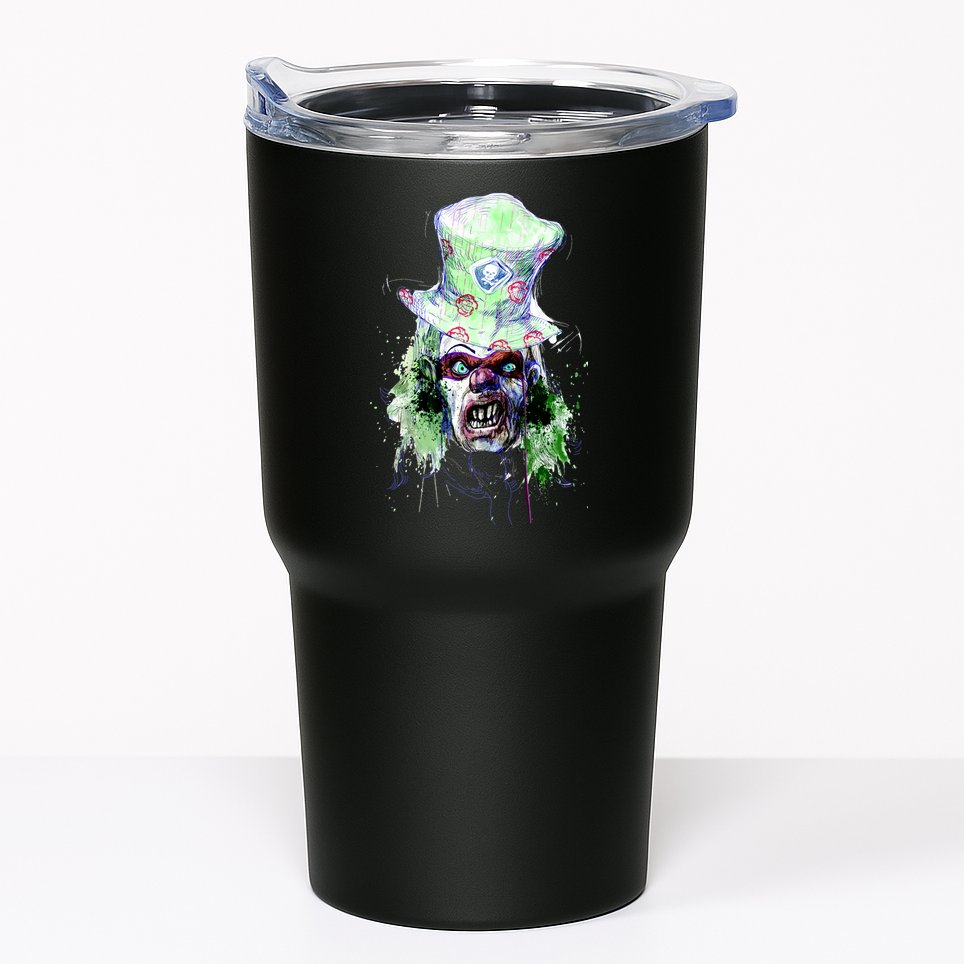 Spooky Clown Face Tumbler