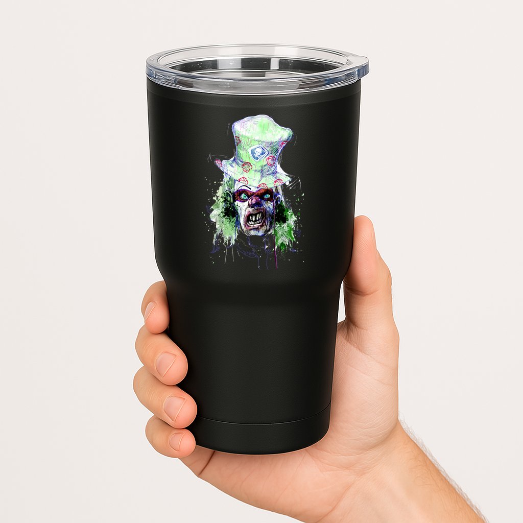 Spooky Clown Face Tumbler