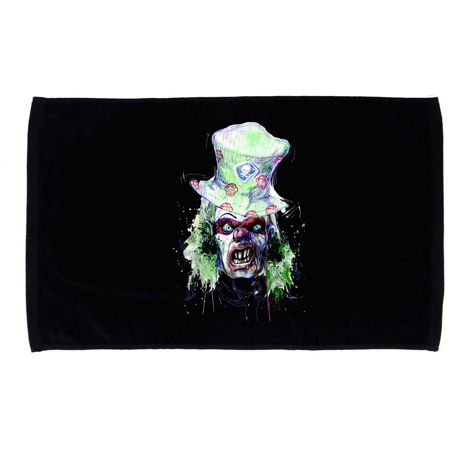 Spooky Clown Face Microfiber Hand Towel
