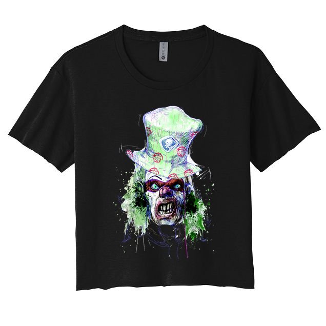 Spooky Clown Face Crop Top