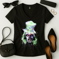Spooky Clown Face Women's V-Neck T-Shirt
