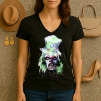 Spooky Clown Face Women's V-Neck T-Shirt