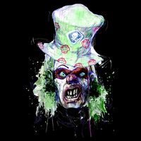 Spooky Clown Face Women's V-Neck T-Shirt