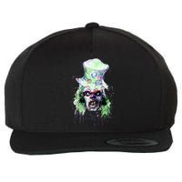 Spooky Clown Face Wool Snapback Cap