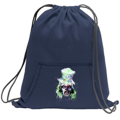 Spooky Clown Face Sweatshirt Cinch Pack Bag