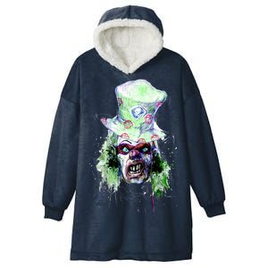 Spooky Clown Face Hooded Wearable Blanket