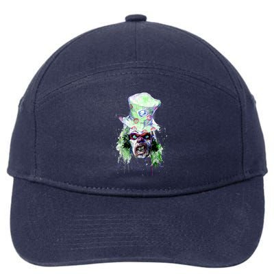 Spooky Clown Face 7-Panel Snapback Hat