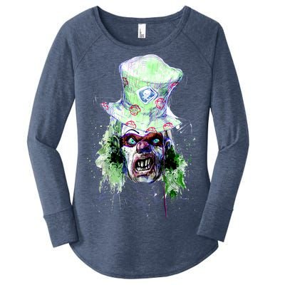 Spooky Clown Face Women's Perfect Tri Tunic Long Sleeve Shirt