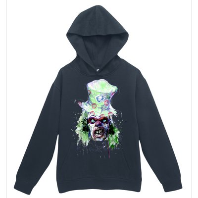 Spooky Clown Face Urban Pullover Hoodie