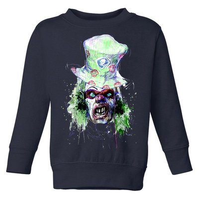 Spooky Clown Face Toddler Sweatshirt