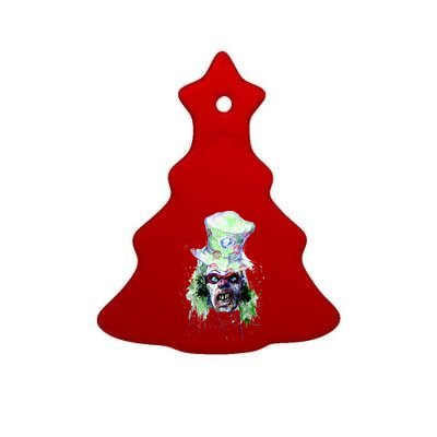 Spooky Clown Face Ceramic Tree Ornament