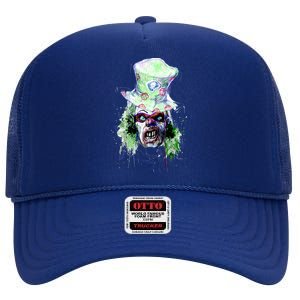 Spooky Clown Face High Crown Mesh Back Trucker Hat