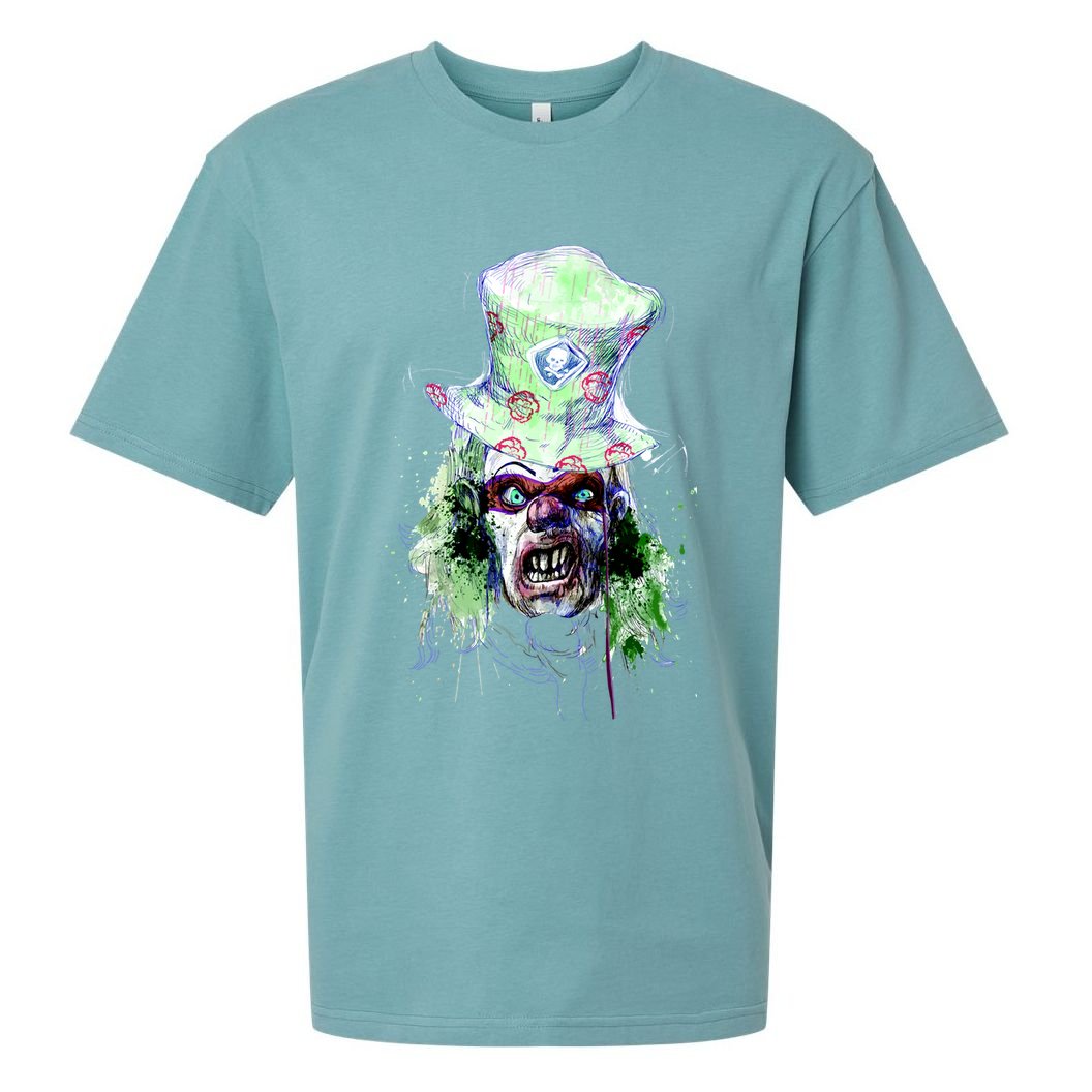 Spooky Clown Face Sueded Cloud Jersey T-Shirt