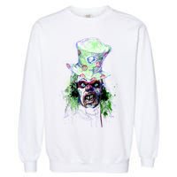 Spooky Clown Face Garment-Dyed Sweatshirt