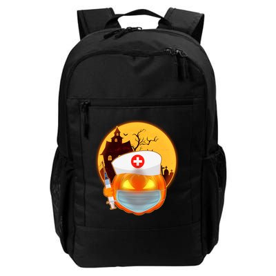 Spooky Halloween Nurse Pumpkin Backpack