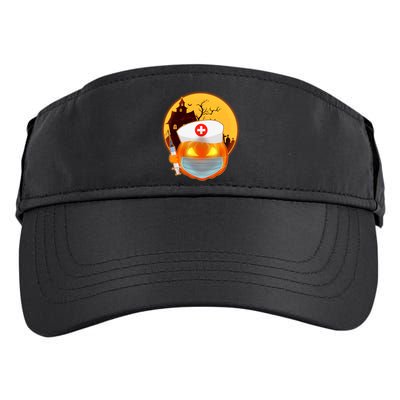 Spooky Halloween Nurse Pumpkin Adult Drive Performance Visor