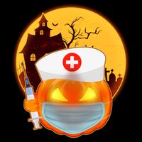 Spooky Halloween Nurse Pumpkin 16 in Basic Backpack