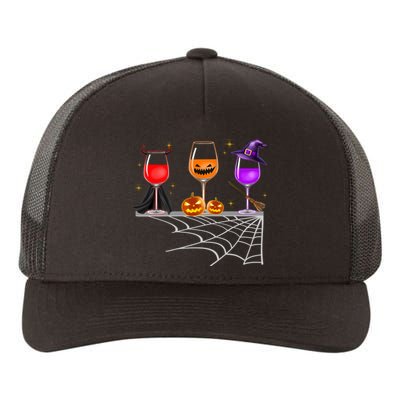 Spooky Wine Glasses Yupoong Adult 5-Panel Trucker Hat