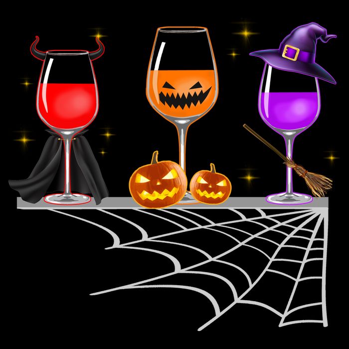 Spooky Wine Glasses Cooling Performance Crew T-Shirt