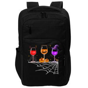 Spooky Wine Glasses Impact Tech Backpack