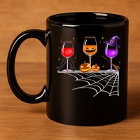 Spooky Wine Glasses 11oz C Handle Ceramic Mug