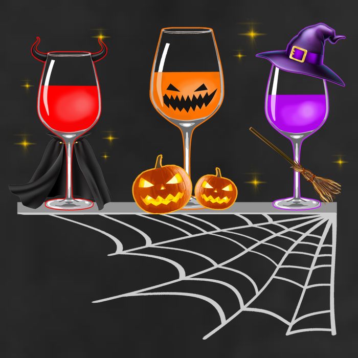 Spooky Wine Glasses Beanie