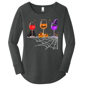 Spooky Wine Glasses Women's Perfect Tri Tunic Long Sleeve Shirt