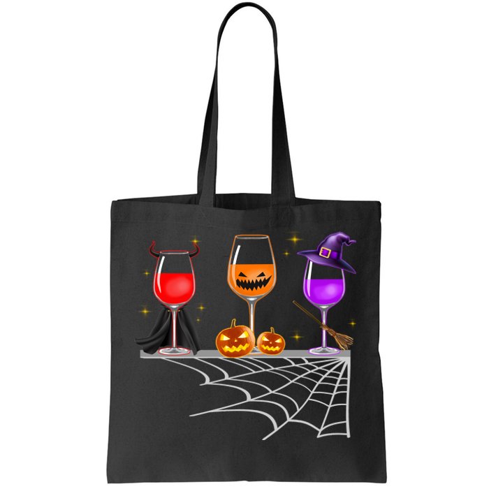 Spooky Wine Glasses Tote Bag