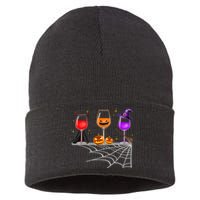 Spooky Wine Glasses Sustainable Knit Beanie