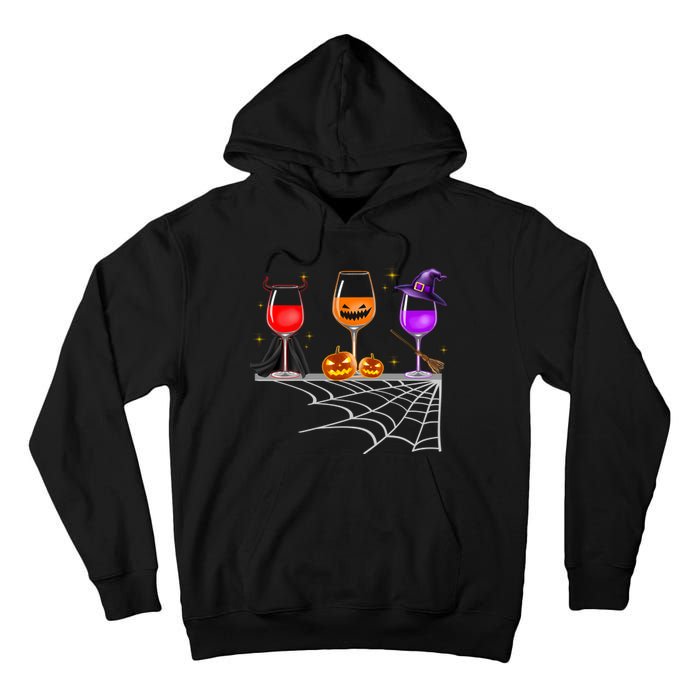 Spooky Wine Glasses Tall Hoodie