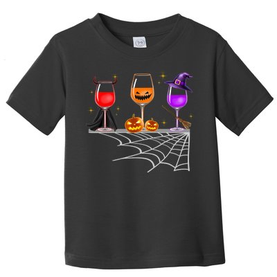 Spooky Wine Glasses Toddler T-Shirt