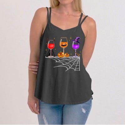 Spooky Wine Glasses Women's Strappy Tank