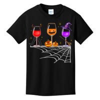 Spooky Wine Glasses Kids T-Shirt