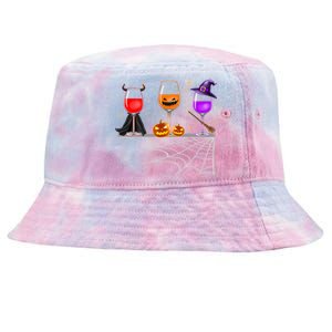 Spooky Wine Glasses Tie-Dyed Bucket Hat