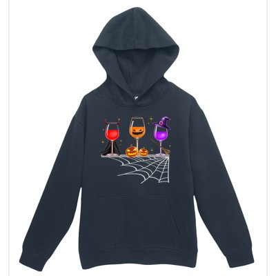 Spooky Wine Glasses Urban Pullover Hoodie