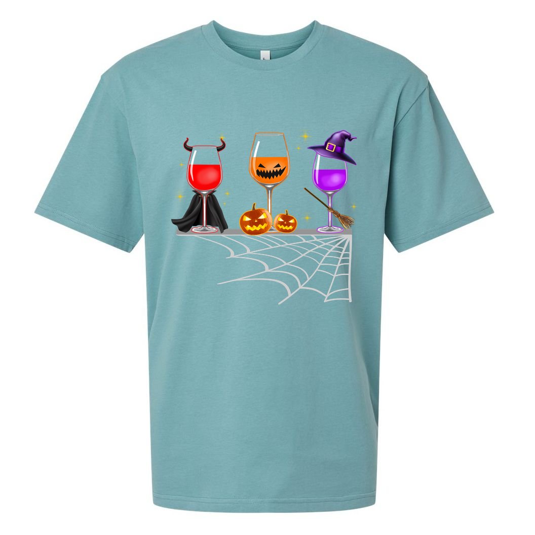 Spooky Wine Glasses Sueded Cloud Jersey T-Shirt